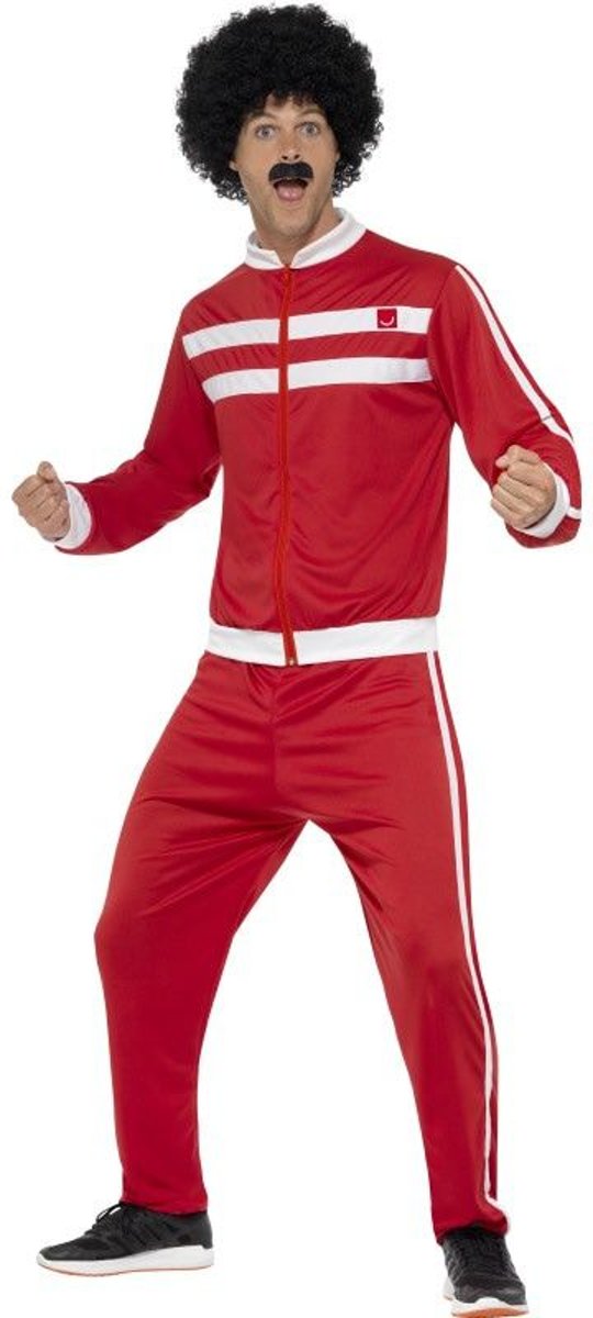 Aso & Biker & New Kids Kostuum | Fout Voetbal Supporter Trainingspak | Man | Medium | Carnaval kostuum | Verkleedkleding